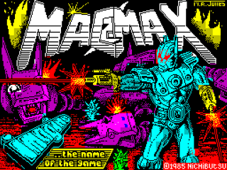 Mag Max title screen for ZX Spectrum